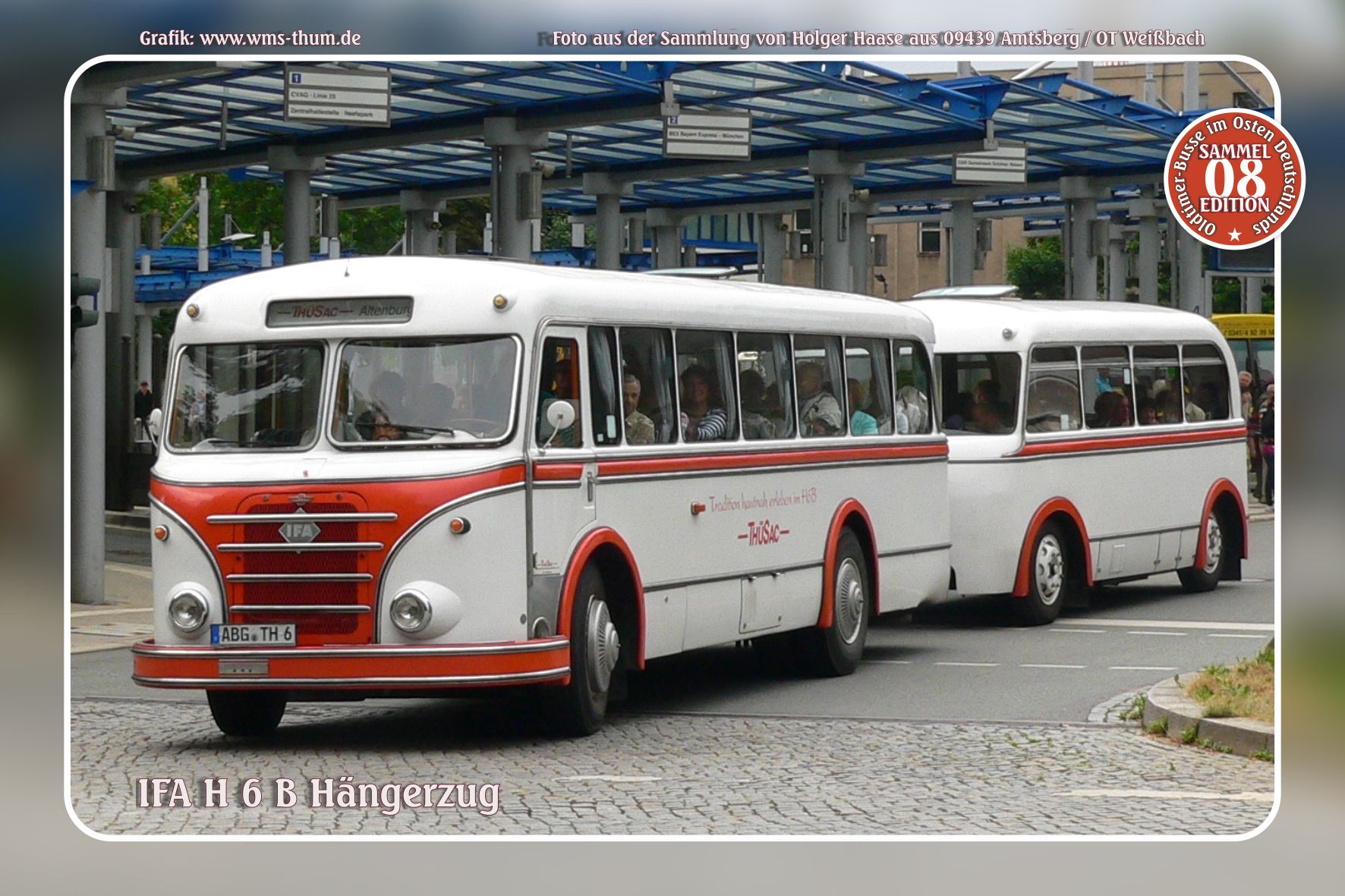 Blechschild Bus Nr.8 "IFA H 6 B Hängerzug" | Sammeledition Oldtimer ...